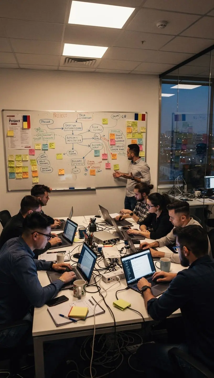 Team brainstorming session